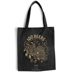 100 Beers Tote Bag Crows Black